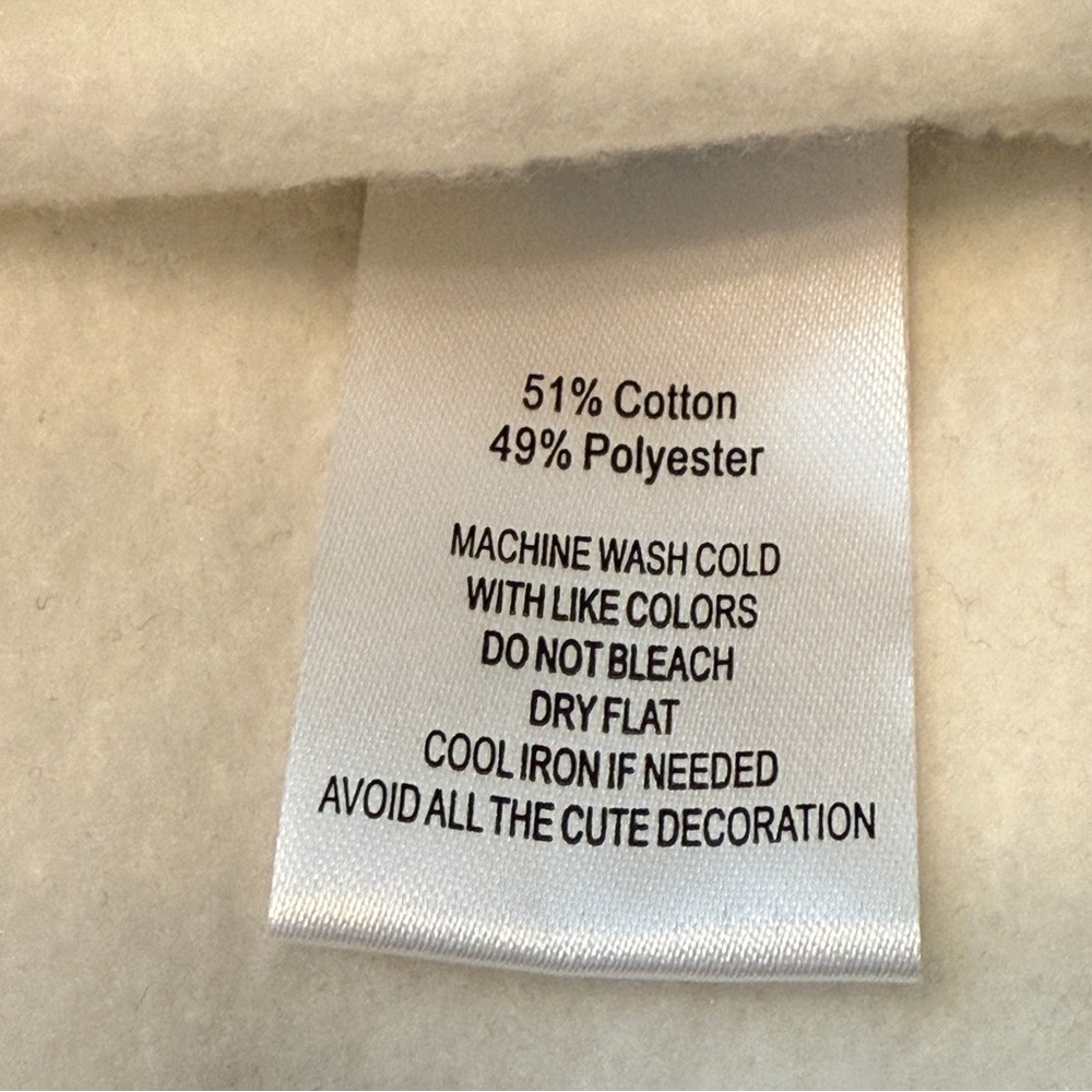Nash The Nash Collection Iconic Crewneck Sweatshirt Jet Stream Cream SizeM/L NWT - Picture 8 of 13